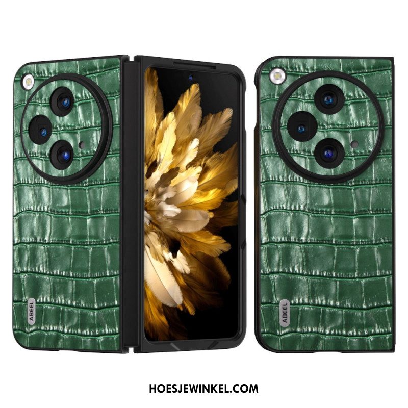 Hoesje Oppo Find N3 Abeel Krokodillenleereffect