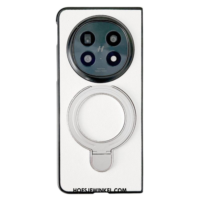 Hoesje Oppo Find N5 Ringhouder Van Imitatieleer Bescherming Hoesje