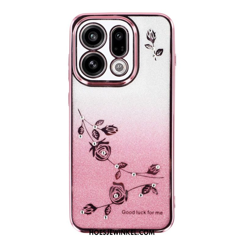 Hoesje Oppo Find X9 5g Kadem Bloemen En Pailletten Bescherming Hoesje