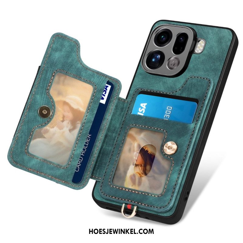 Hoesje Oppo Find X9 Pro 5g Rfid-kaarthouder Met Retro Design