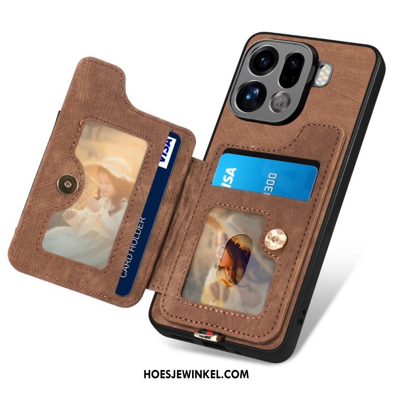 Hoesje Oppo Find X9 Pro 5g Rfid-kaarthouder Met Retro Design