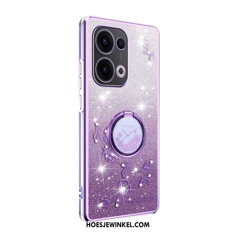 Hoesje Oppo Reno 13 5g Bevestiging Met Strass-ring Bescherming Hoesje