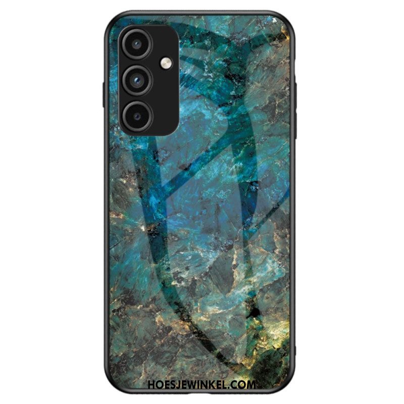 Hoesje Samsung Galaxy A15 Gehard Glas In Marmerstijl