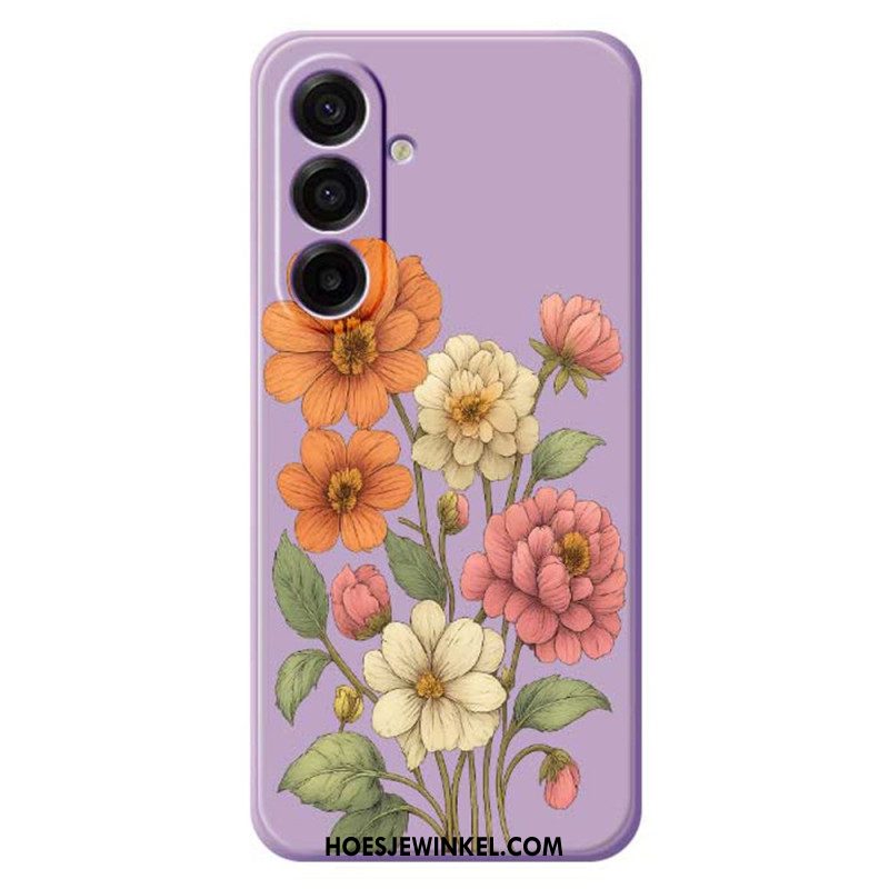 Hoesje Samsung Galaxy A17 4g / 5g Bloemenpatroon