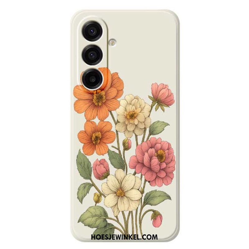 Hoesje Samsung Galaxy A17 4g / 5g Bloemenpatroon