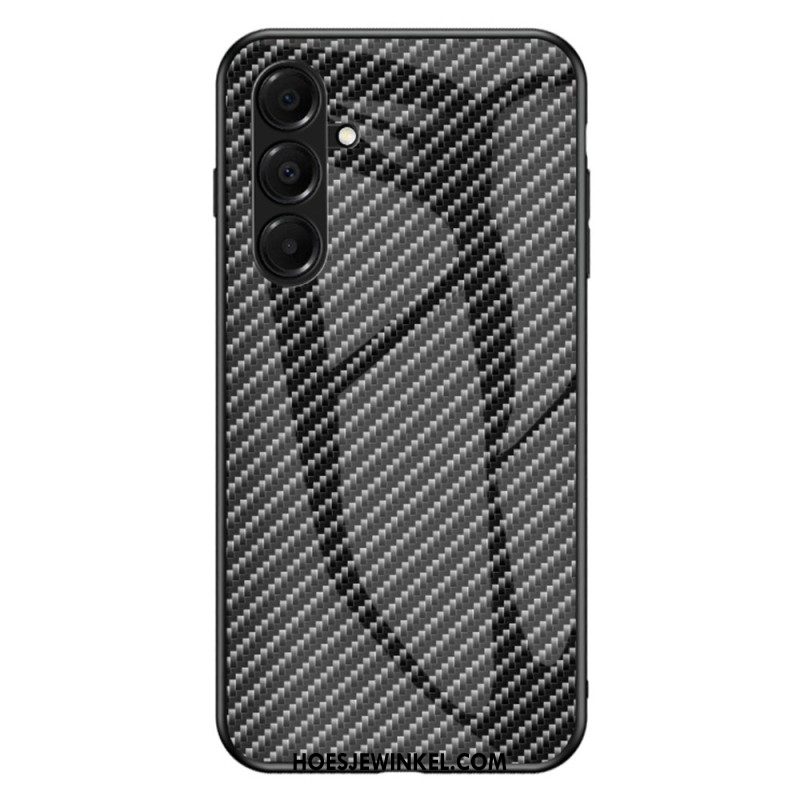 Hoesje Samsung Galaxy A17 4g / 5g Koolstofvezel Gehard Glas Bescherming Hoesje