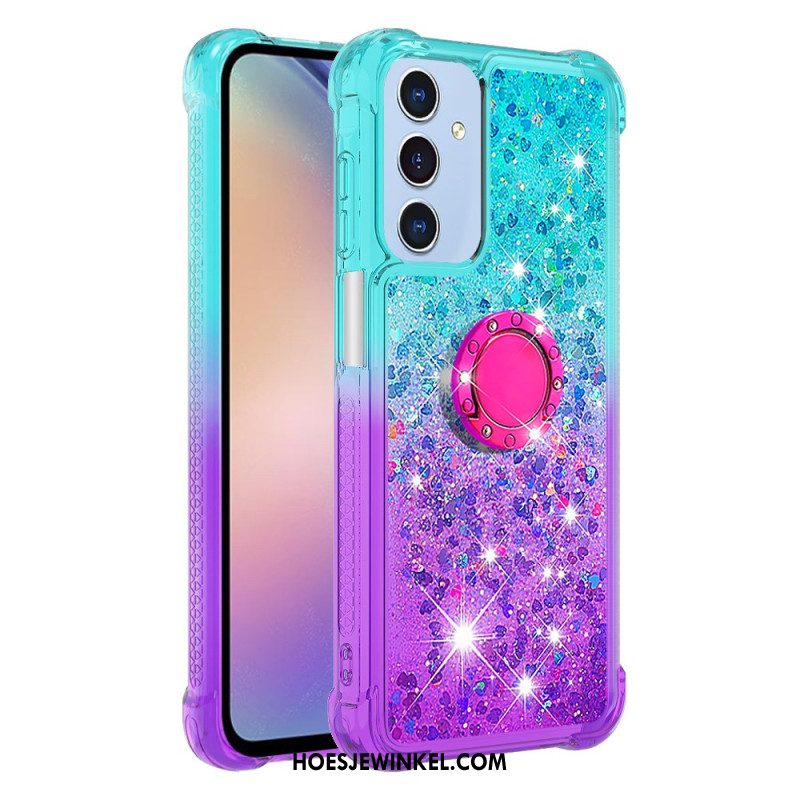 Hoesje Samsung Galaxy A17 4g / 5g Ringsteun Met Glittergradiënt