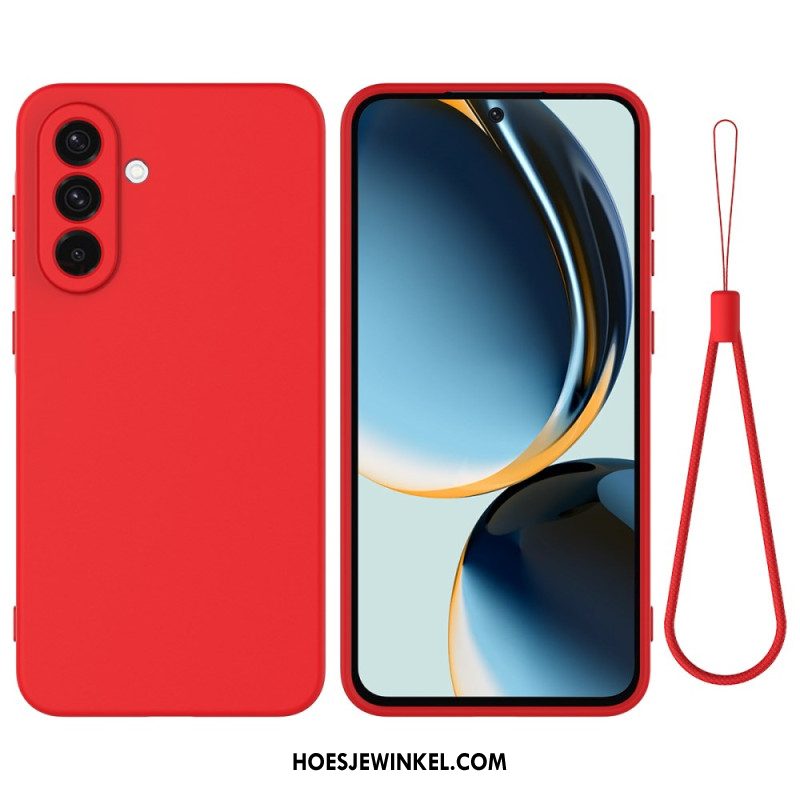 Hoesje Samsung Galaxy A17 4g / 5g Vloeibare Siliconen Met Draagkoord