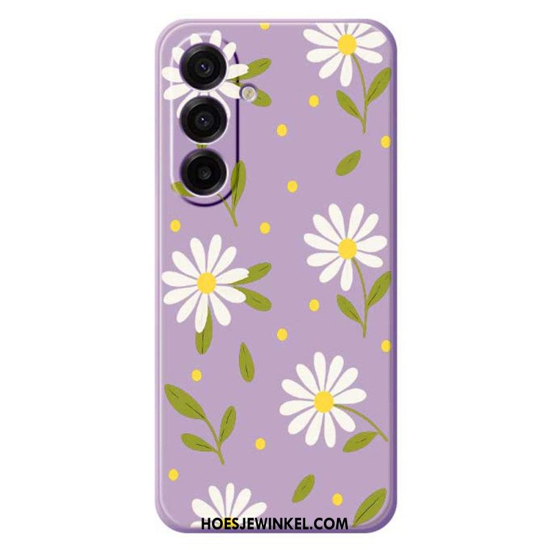 Hoesje Samsung Galaxy A17 4g / 5g Witte Bloemen