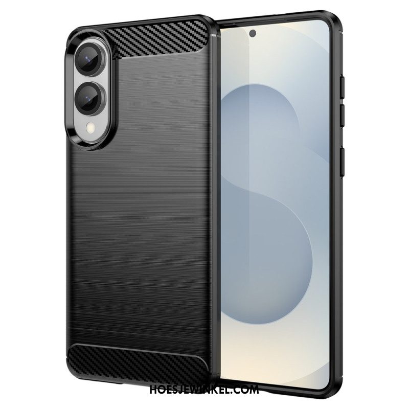 Hoesje Samsung Galaxy S25 5g Edge Geborsteld Koolstofvezel Bescherming Hoesje