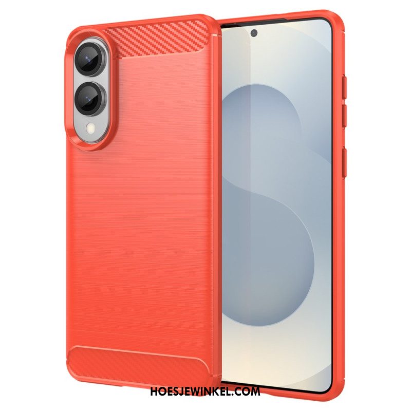 Hoesje Samsung Galaxy S25 5g Edge Geborsteld Koolstofvezel Bescherming Hoesje