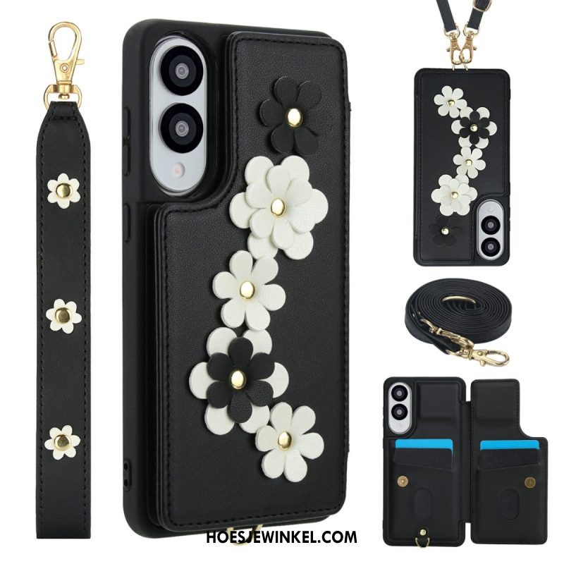 Hoesje Samsung Galaxy S25 5g Edge Kaarthouder Met Bloemenmotief Bescherming Hoesje