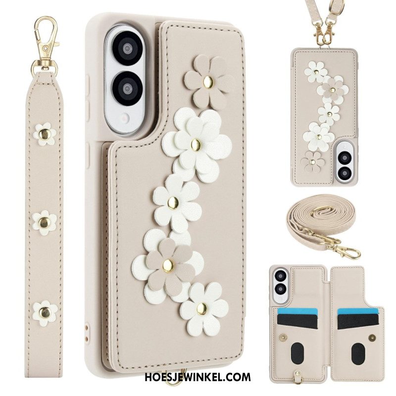 Hoesje Samsung Galaxy S25 5g Edge Kaarthouder Met Bloemenmotief Bescherming Hoesje