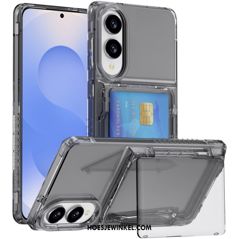 Hoesje Samsung Galaxy S25 5g Edge Transparant Met Kaarthouder Bescherming Hoesje