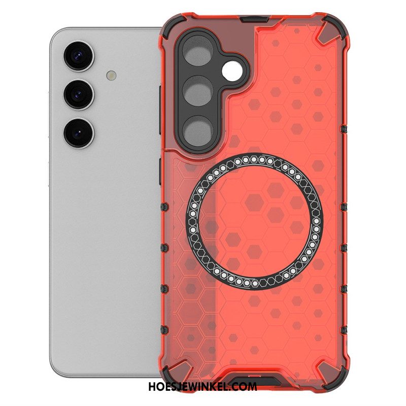 Hoesje Samsung Galaxy S25 5g Honingraatstructuur Compatibel Met Magsafe