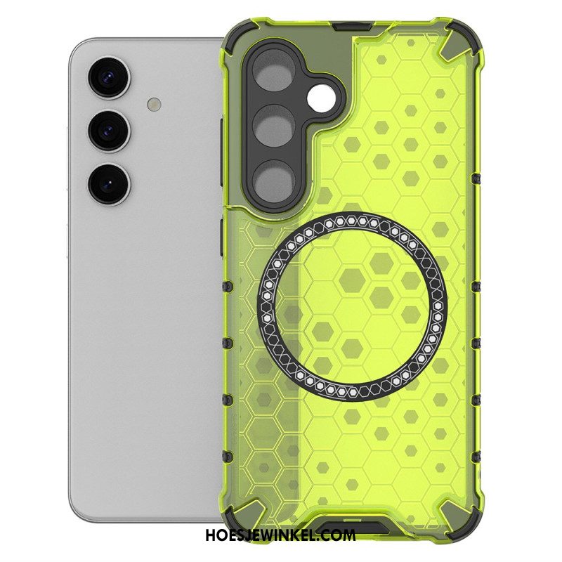 Hoesje Samsung Galaxy S25 5g Honingraatstructuur Compatibel Met Magsafe