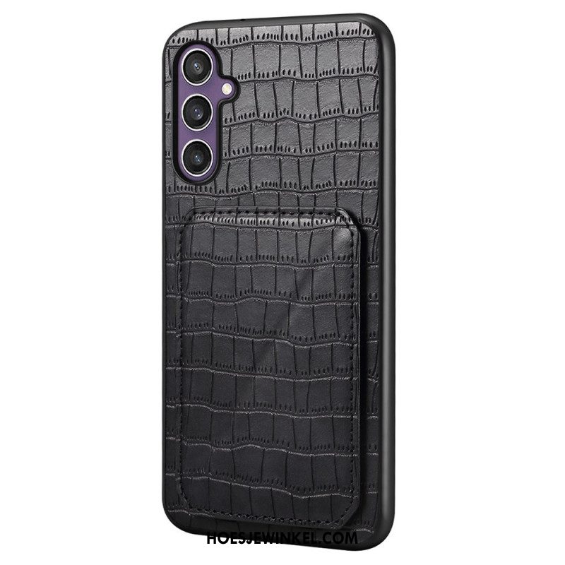 Hoesje Samsung Galaxy S25 5g Kaarthouder Met Krokodillenprint