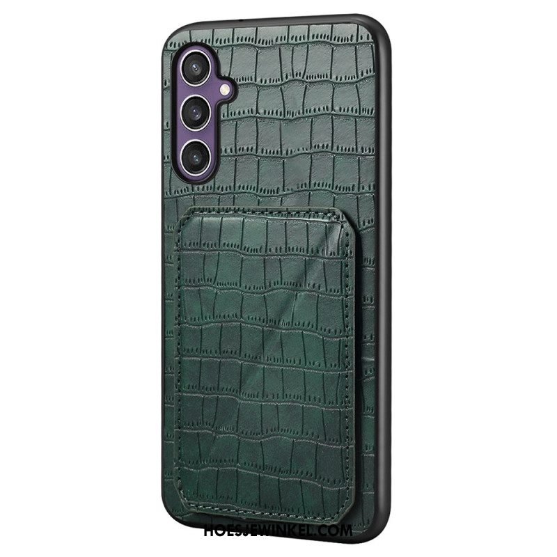 Hoesje Samsung Galaxy S25 5g Kaarthouder Met Krokodillenprint