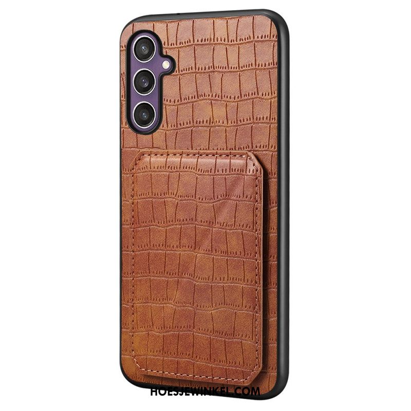 Hoesje Samsung Galaxy S25 5g Kaarthouder Met Krokodillenprint