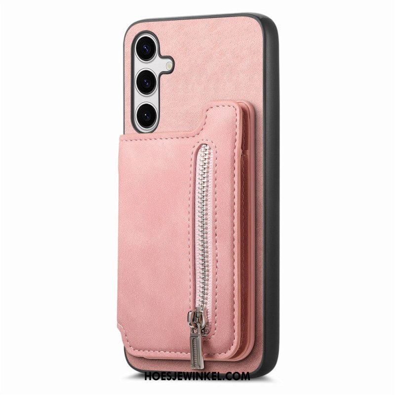 Hoesje Samsung Galaxy S25 5g Met Afneembare Magnetische Kaarthouder Bescherming Hoesje