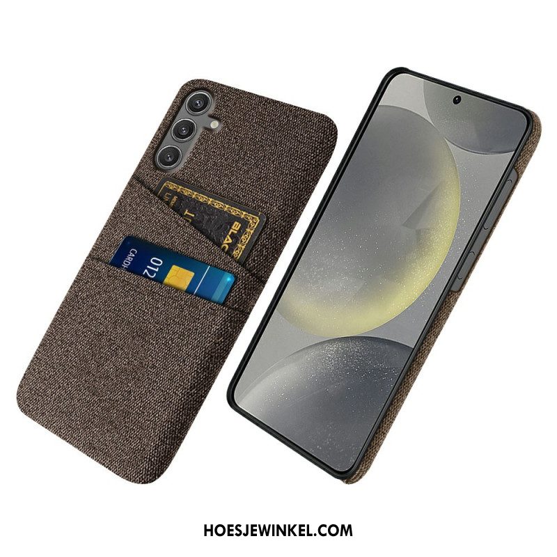 Hoesje Samsung Galaxy S25 5g Stoffen Kaarthouder Bescherming Hoesje