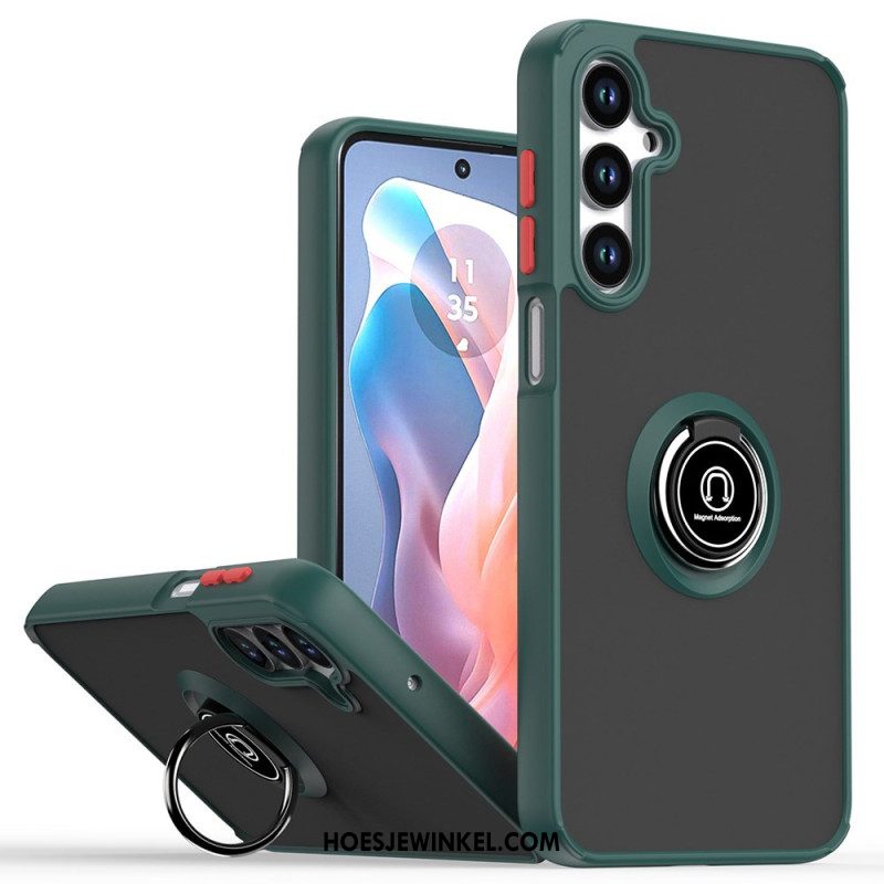 Hoesje Samsung Galaxy S25 5g Tweekleurige Ringhouder Bescherming Hoesje