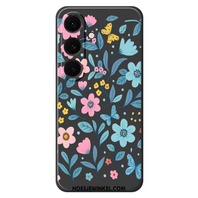 Hoesje Samsung Galaxy S25 Fe Siliconen Met Bloemenprint Bescherming Hoesje