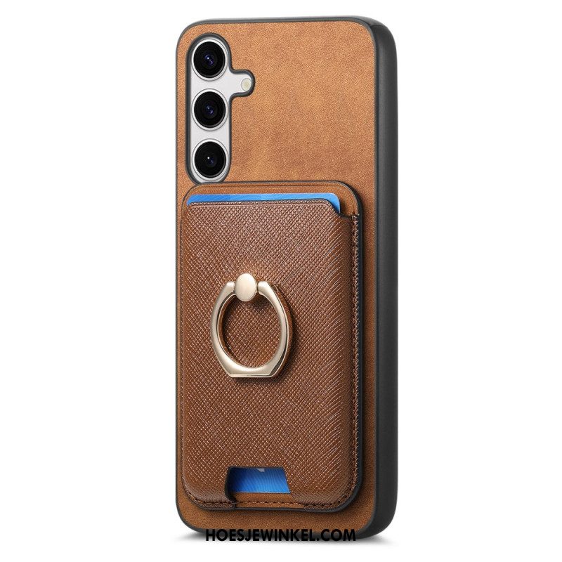 Hoesje Samsung Galaxy S25 Plus 5g Afneembare Magnetische Kaarthouder Bescherming Hoesje