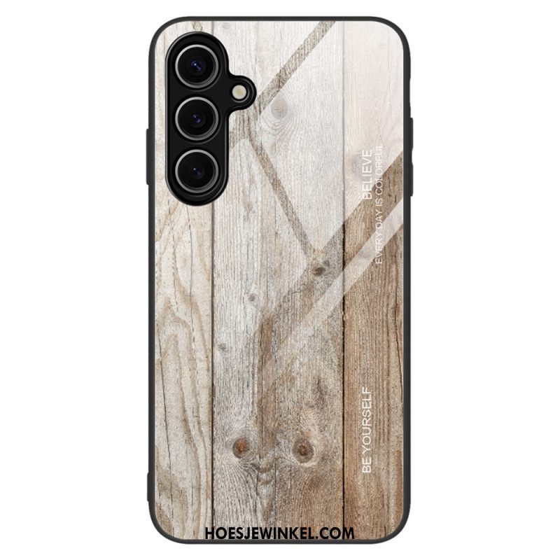 Hoesje Samsung Galaxy S25 Plus 5g Gehard Glas Met Hout