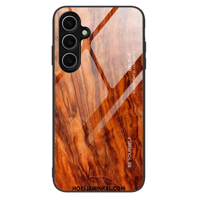 Hoesje Samsung Galaxy S25 Plus 5g Gehard Glas Met Hout