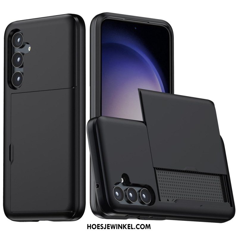 Hoesje Samsung Galaxy S25 Plus 5g Geïntegreerde Kaarthouder Met Metaaleffect Bescherming Hoesje