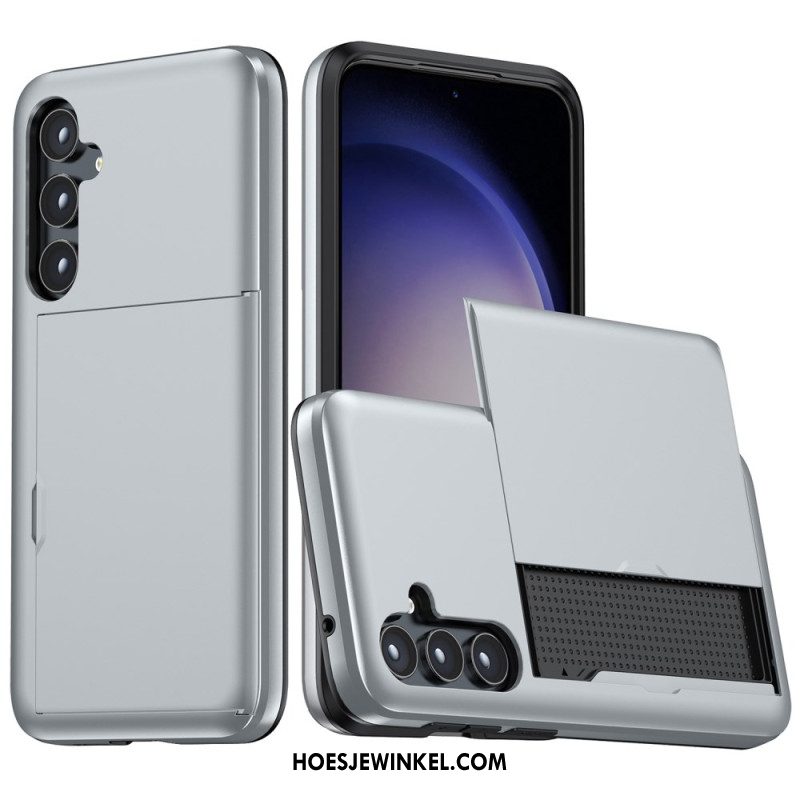 Hoesje Samsung Galaxy S25 Plus 5g Geïntegreerde Kaarthouder Met Metaaleffect Bescherming Hoesje