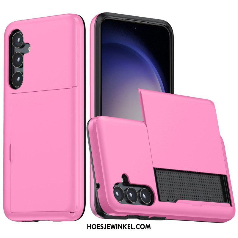 Hoesje Samsung Galaxy S25 Plus 5g Geïntegreerde Kaarthouder Met Metaaleffect Bescherming Hoesje