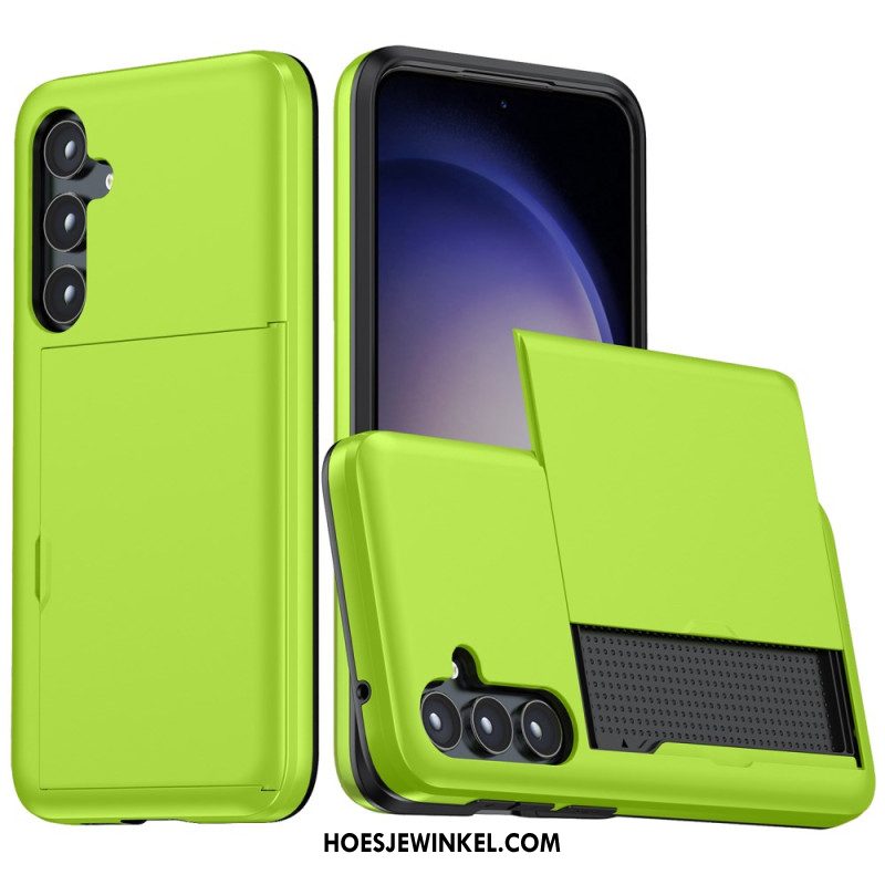 Hoesje Samsung Galaxy S25 Plus 5g Geïntegreerde Kaarthouder Met Metaaleffect Bescherming Hoesje