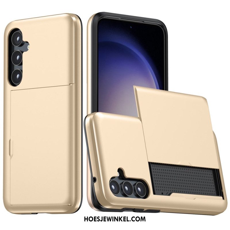 Hoesje Samsung Galaxy S25 Plus 5g Geïntegreerde Kaarthouder Met Metaaleffect Bescherming Hoesje