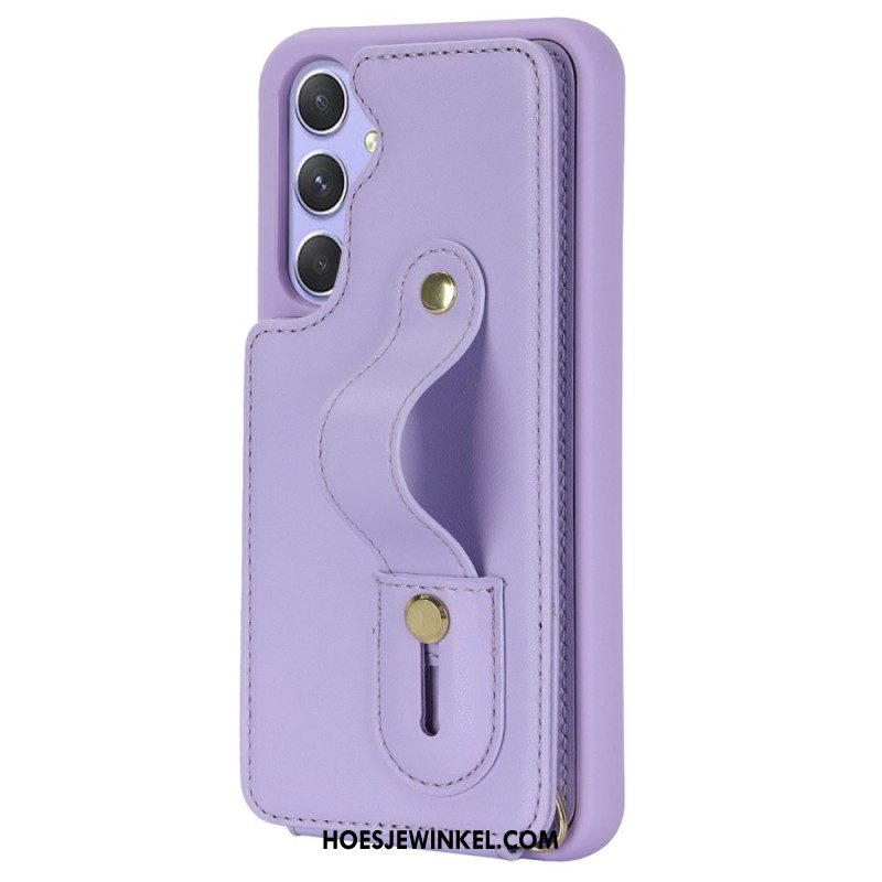 Hoesje Samsung Galaxy S25 Plus 5g Kaarthouder En Riem Bescherming Hoesje