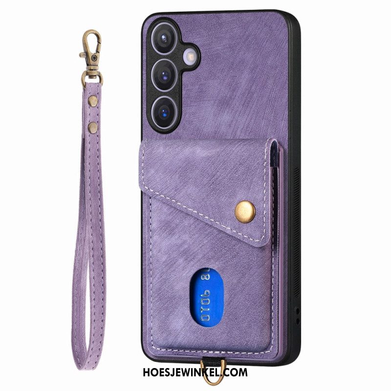 Hoesje Samsung Galaxy S25 Plus 5g Multifunctioneel Met Suède-effect