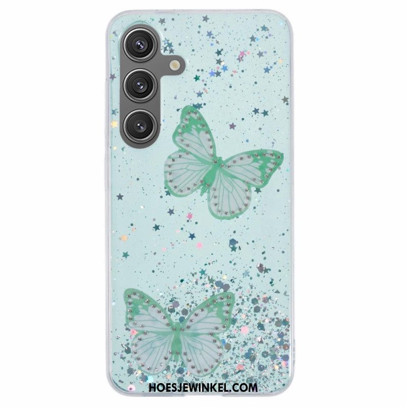 Hoesje Samsung Galaxy S25 Plus 5g Pailletten En Vlinders