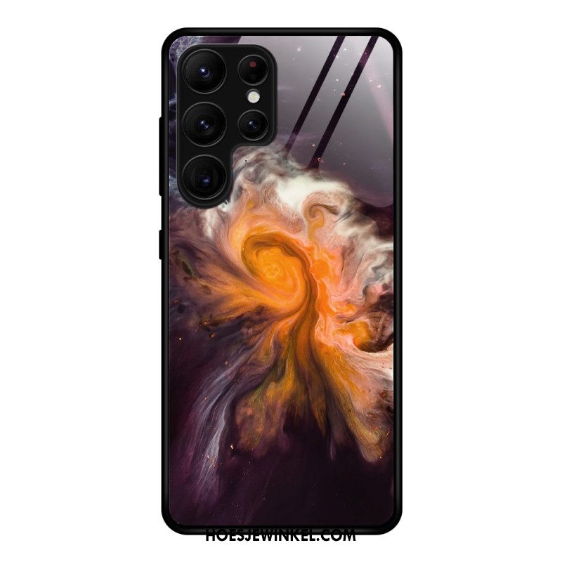Hoesje Samsung Galaxy S25 Ultra 5g Gehard Glas Marmer Bescherming Hoesje