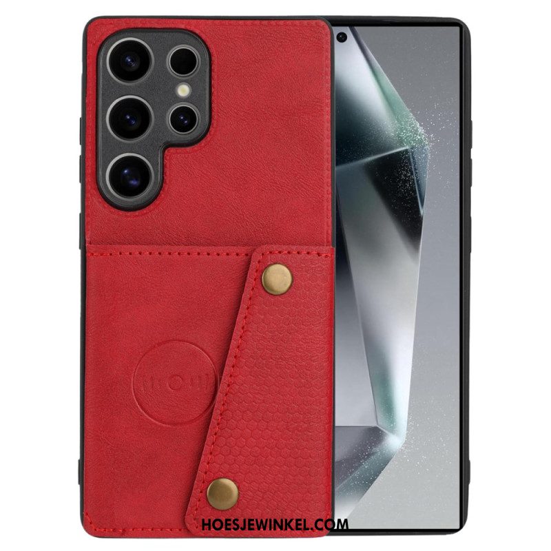 Hoesje Samsung Galaxy S25 Ultra 5g Kaarthouder In Retrostijl Bescherming Hoesje