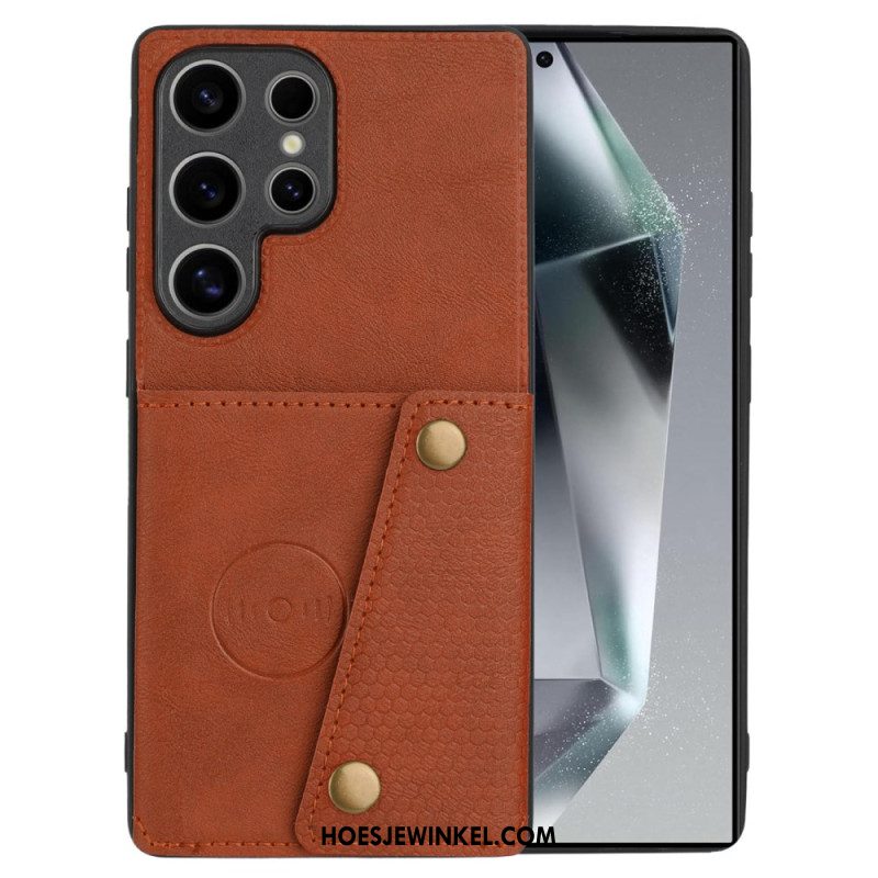 Hoesje Samsung Galaxy S25 Ultra 5g Kaarthouder In Retrostijl Bescherming Hoesje