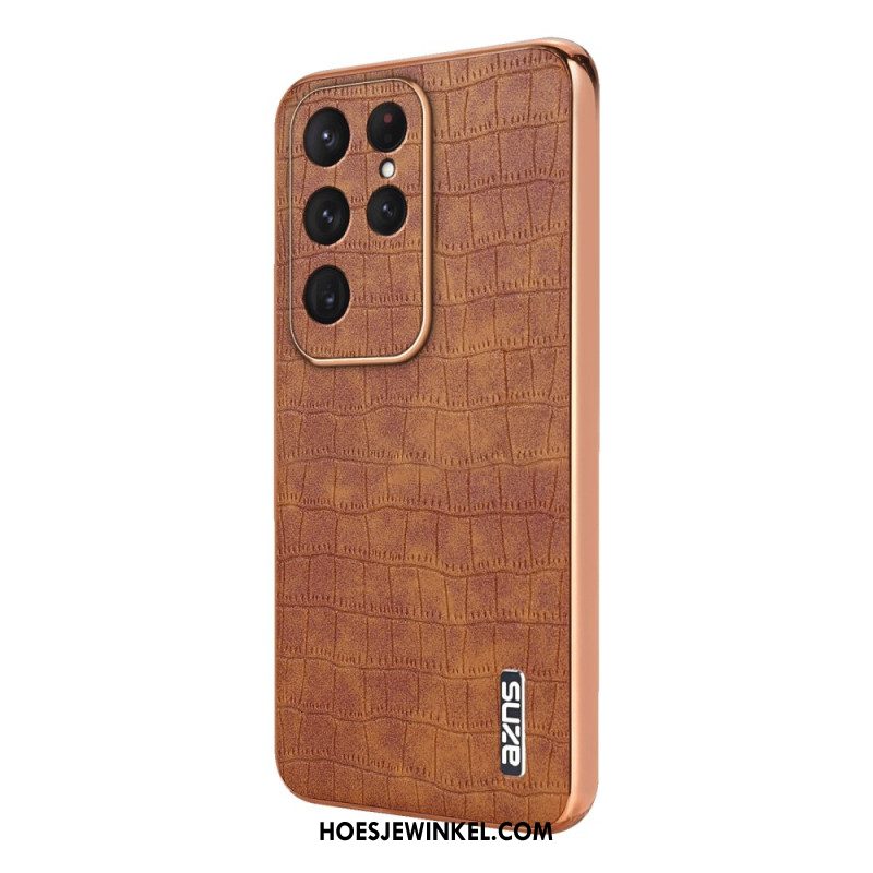 Hoesje Samsung Galaxy S25 Ultra 5g Krokodillenprint Azns