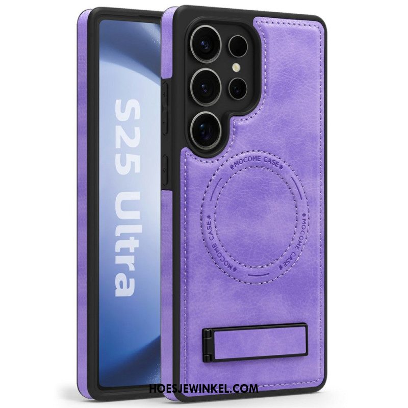 Hoesje Samsung Galaxy S25 Ultra 5g Leerlook Compatibel Met Magsafe