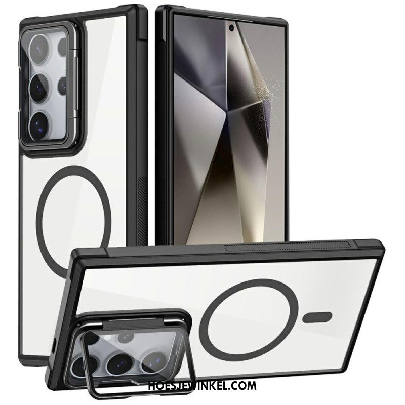 Hoesje Samsung Galaxy S25 Ultra 5g Magsafe-compatibel Met Ingebouwde Standaard Bescherming Hoesje