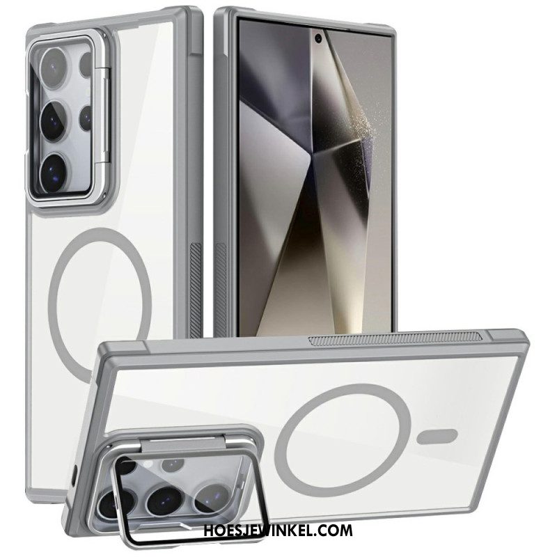 Hoesje Samsung Galaxy S25 Ultra 5g Magsafe-compatibel Met Ingebouwde Standaard Bescherming Hoesje