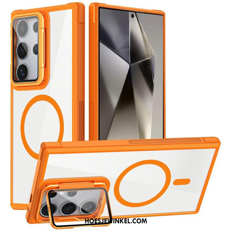 Hoesje Samsung Galaxy S25 Ultra 5g Magsafe-compatibel Met Ingebouwde Standaard Bescherming Hoesje