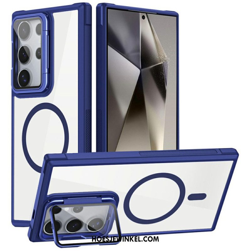 Hoesje Samsung Galaxy S25 Ultra 5g Magsafe-compatibel Met Ingebouwde Standaard Bescherming Hoesje