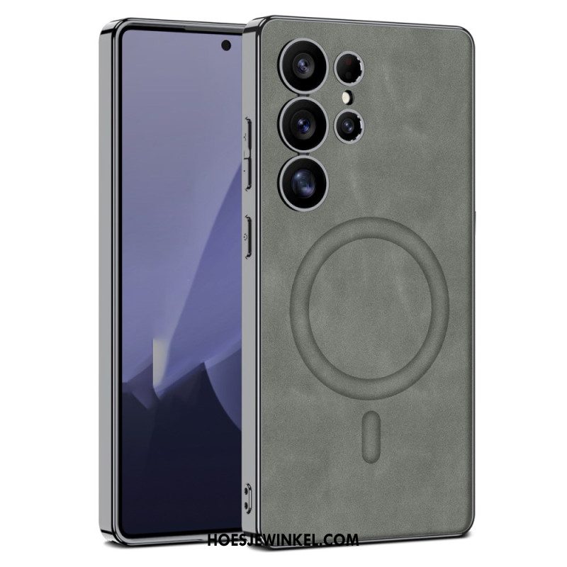 Hoesje Samsung Galaxy S25 Ultra 5g Mat Kunstleer Compatibel Met Magsafe