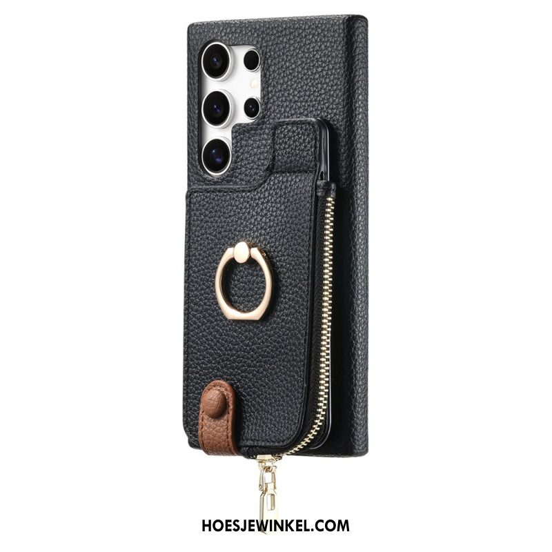 Hoesje Samsung Galaxy S25 Ultra 5g Portemonnee Van Imitatieleer