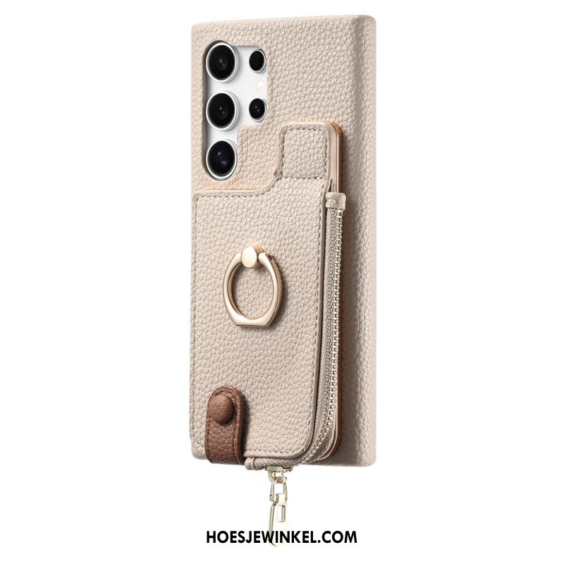 Hoesje Samsung Galaxy S25 Ultra 5g Portemonnee Van Imitatieleer